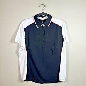 GGBlue Luxe Sport XLarge Black Pink White Short Sleeve Golf Athletic Polo Top‎